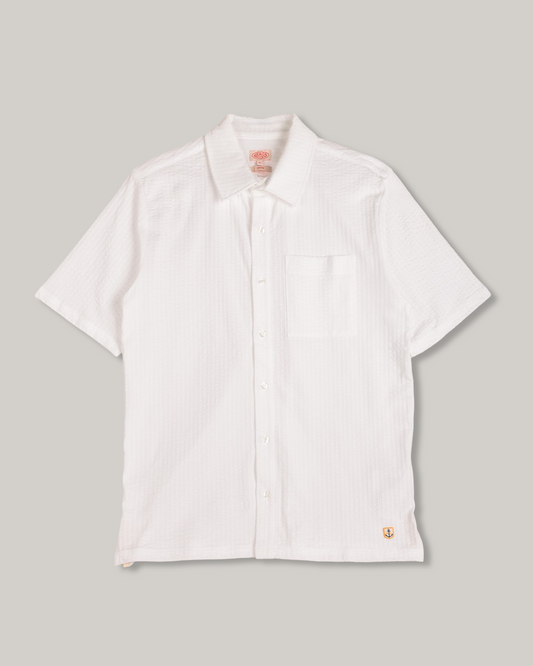 ARMOR LUX S/S SHIRT - WHITE