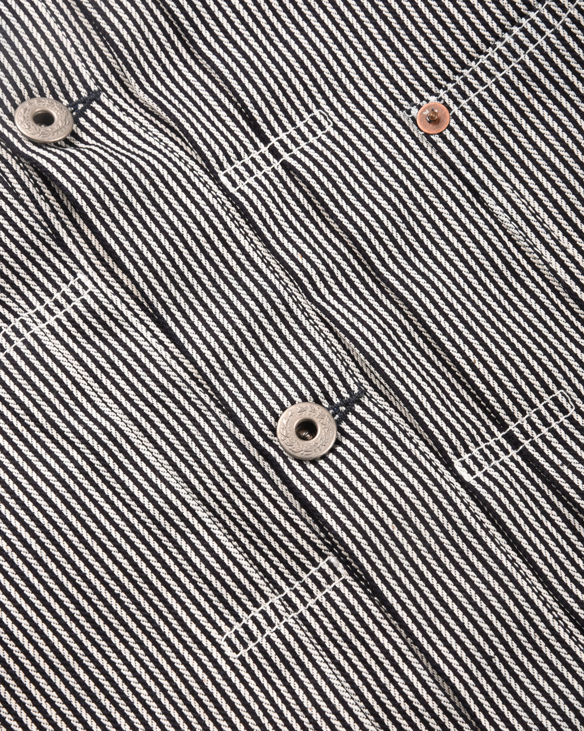 BLUE BLANKET JEANS J03 TYPE I JACKET - INDIGO HICKORY STRIPE