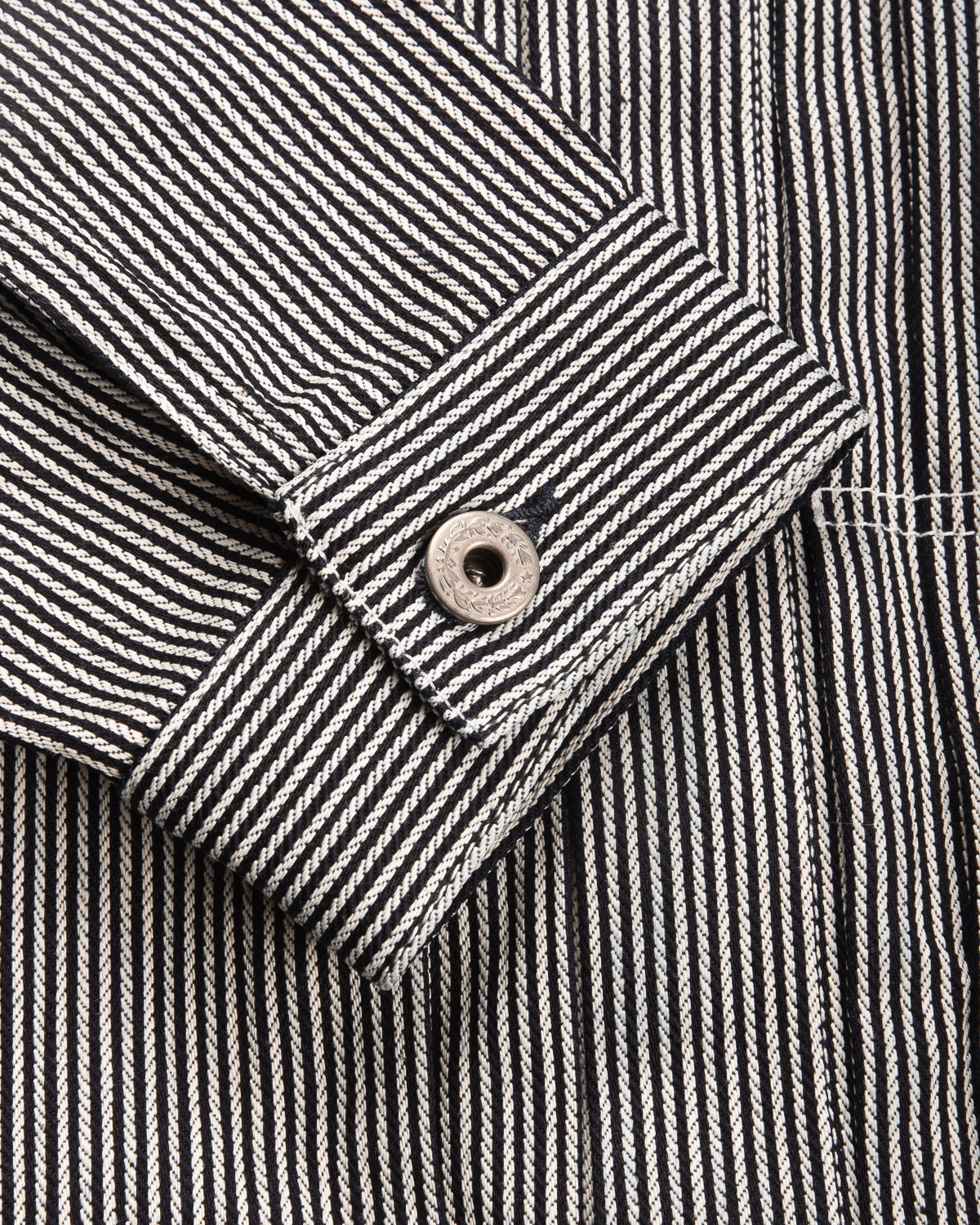 BLUE BLANKET JEANS J03 TYPE I JACKET - INDIGO HICKORY STRIPE