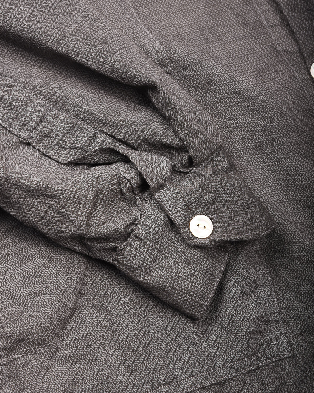 TENDER STOLE POCKET BUTTERLY SHIRT - THUNDERBOLT COTTON CAMBRIC - CHESTNUT