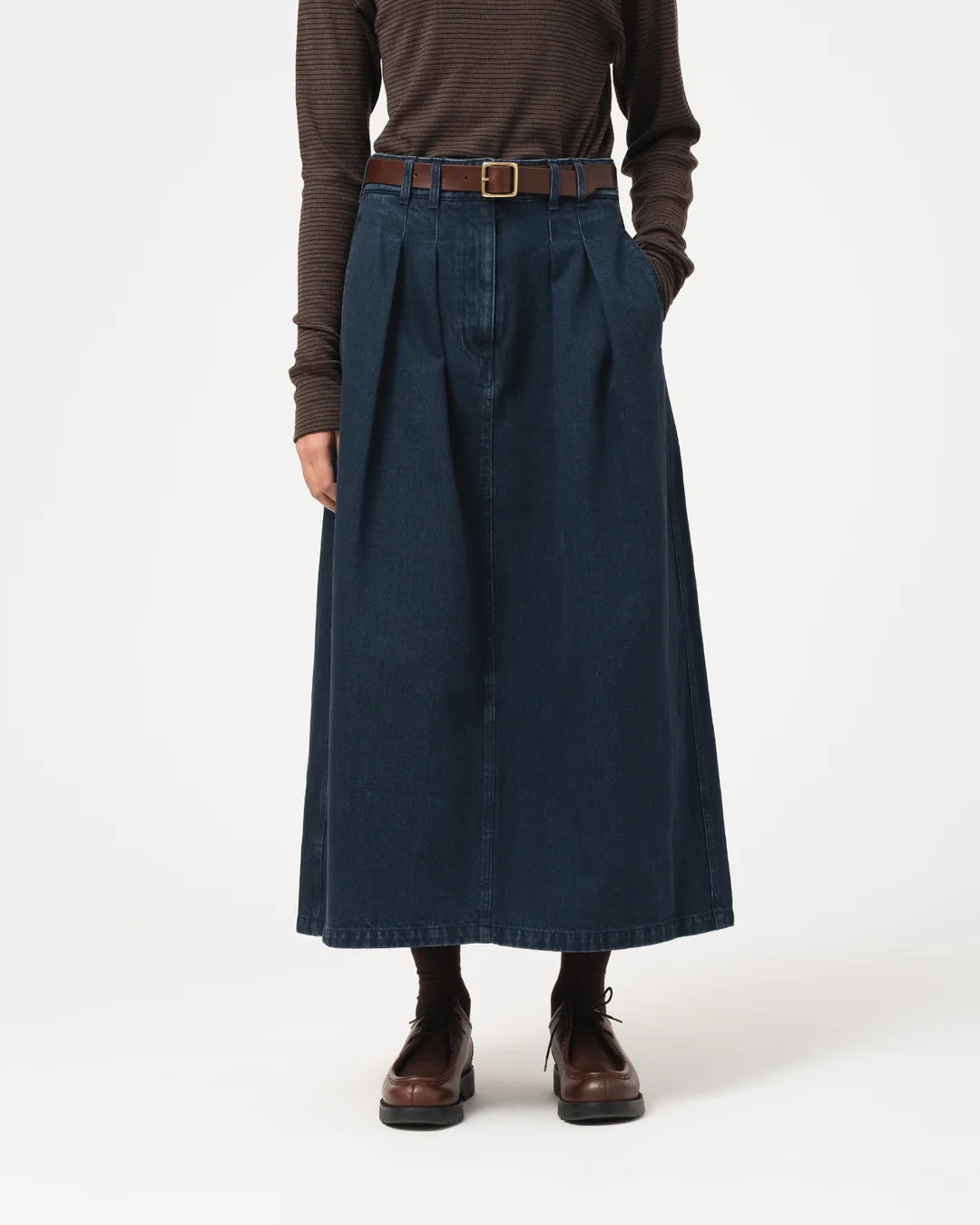 GIRLS OF DUST BULB SKIRT - ENIGMA DENIM - INKT