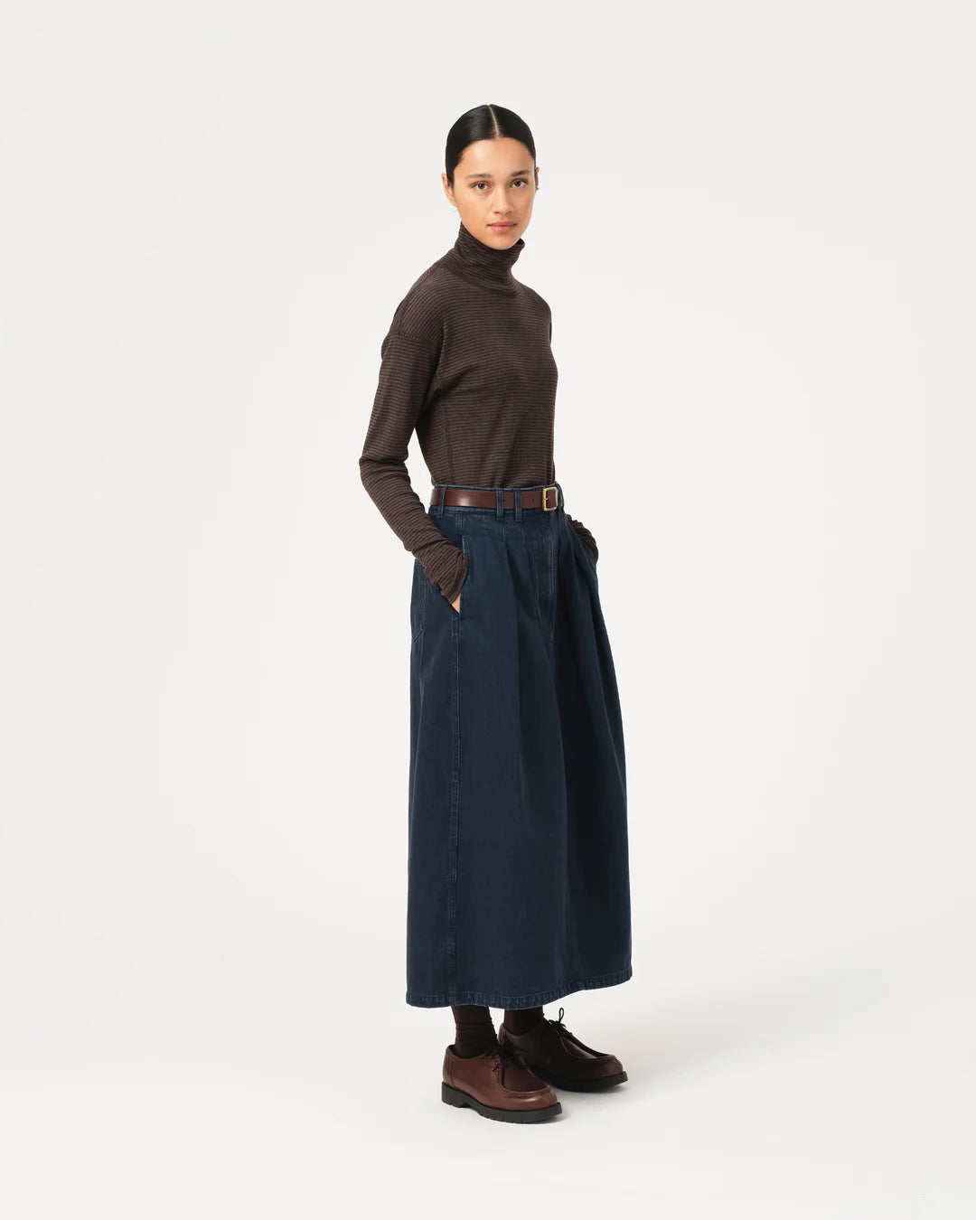 GIRLS OF DUST BULB SKIRT - ENIGMA DENIM - INKT