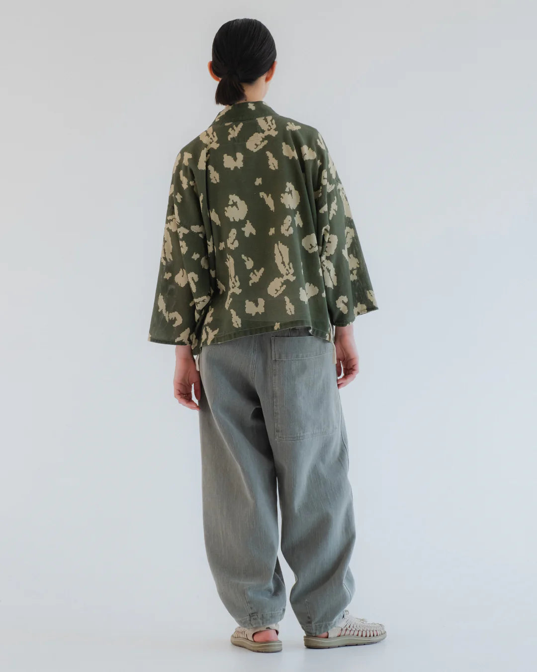 GIRLS OF DUST KIMONO - CLOUD CAMO MESH - LIGHT GREEN/ OFF WHITE