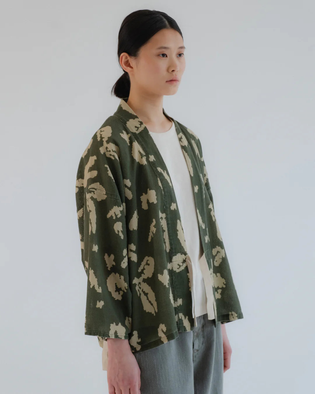 GIRLS OF DUST KIMONO - CLOUD CAMO MESH - LIGHT GREEN/ OFF WHITE