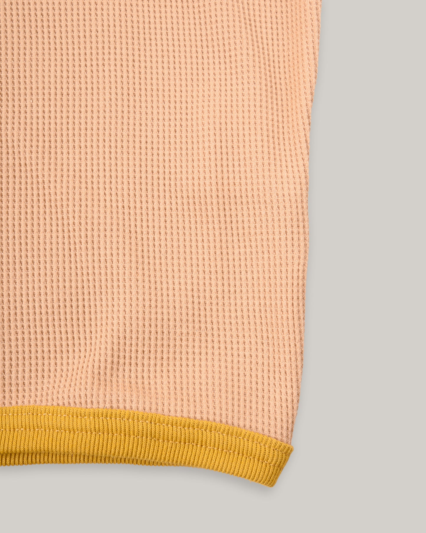 W'MENSWEAR GAS STATION TEE - MUSTARD YELLOW WAFFLE