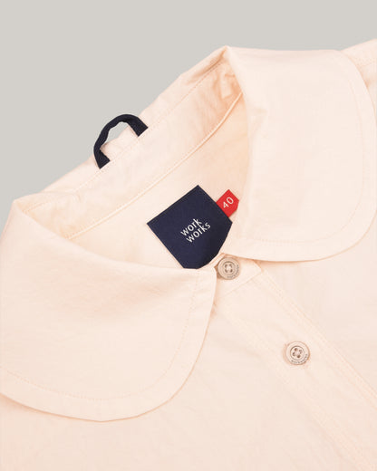 WORK WORKS WOMEN'S ROUND COLLAR SHIRT - CREAM