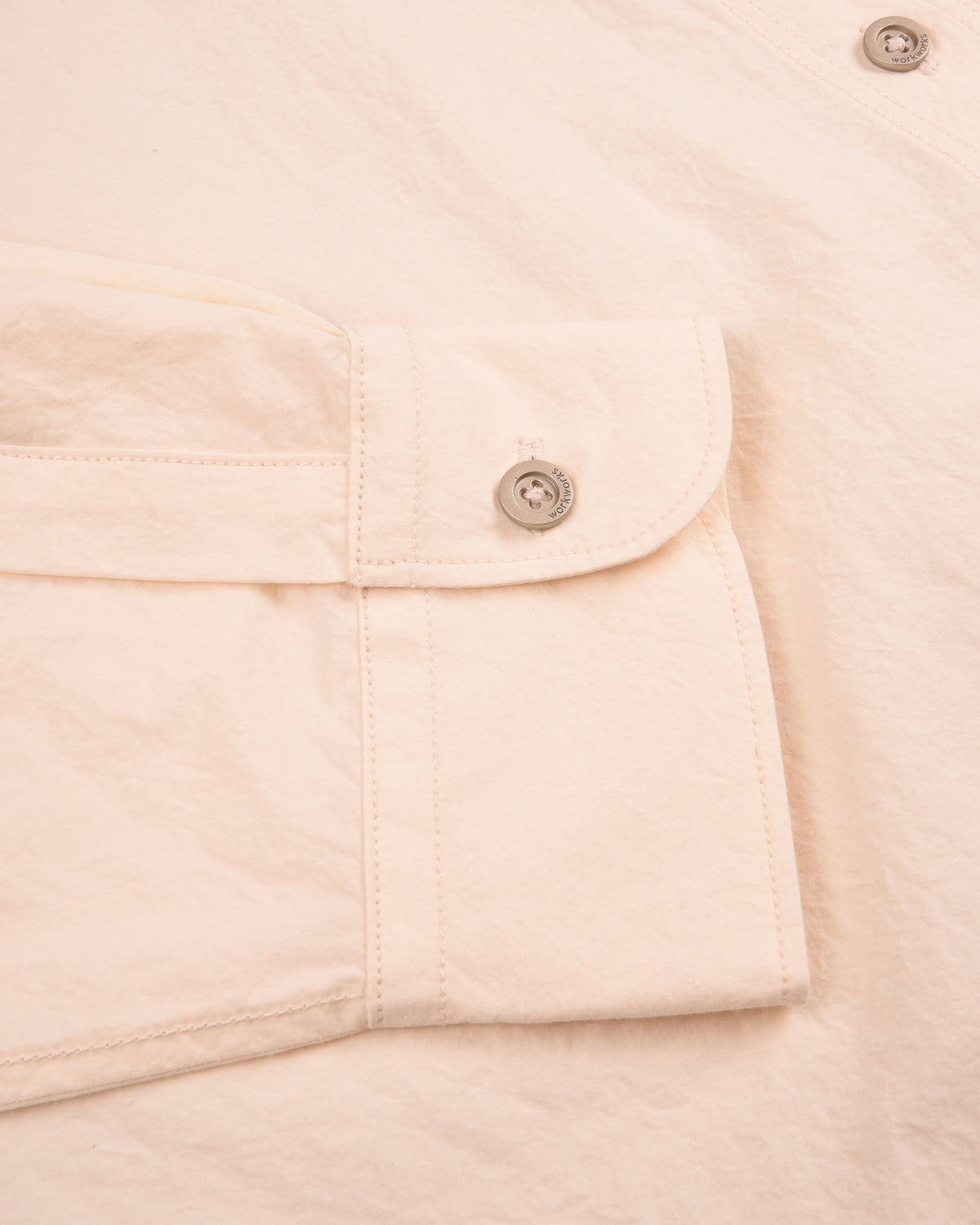 WORK WORKS WOMEN'S ROUND COLLAR SHIRT - CREAM