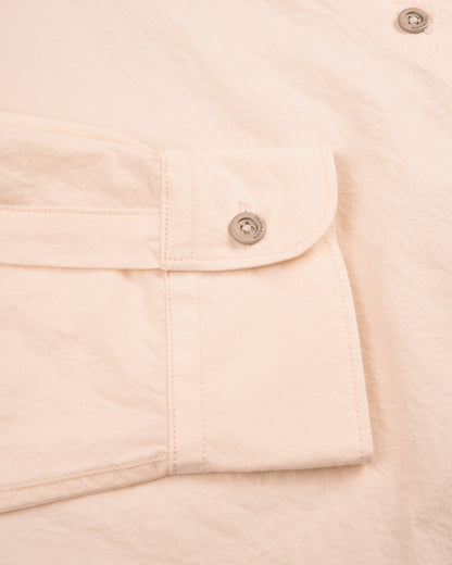 WORK WORKS WOMEN'S ROUND COLLAR SHIRT - CREAM