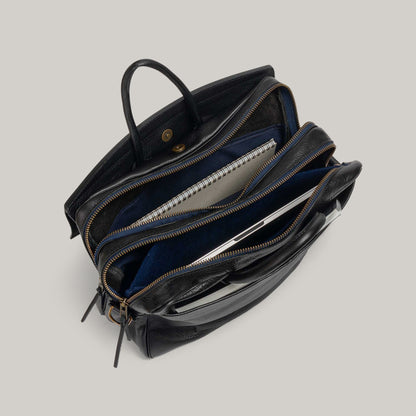 BLEU DE CHAUFFE ZEPPO BUSINESS BAG - BLACK