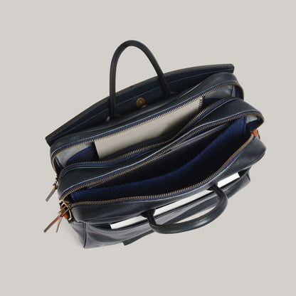 BLEU DE CHAUFFE ZEPPO BUSINESS BAG - NAVY BLUE