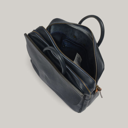 BLEU DE CHAUFFE ZEPPO BUSINESS BAG - NAVY BLUE