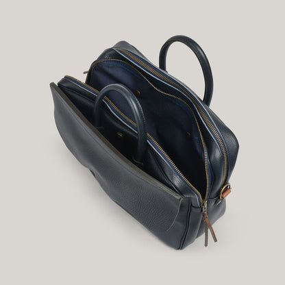 BLEU DE CHAUFFE ZEPPO BUSINESS BAG - NAVY BLUE