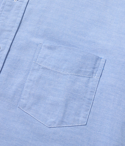 BUZZ RICKSON 4OZ COTTON OXFORD CLOTH SHIRT - BLUE