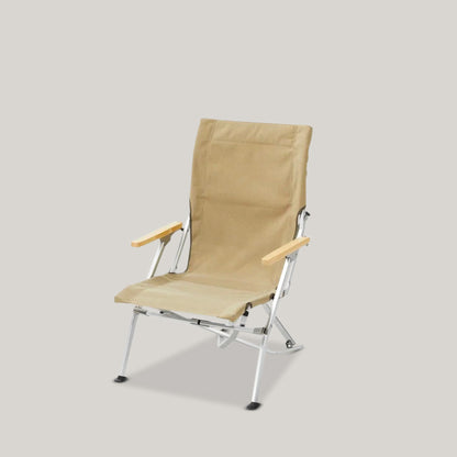 SNOW PEAK FOLDING LOW BEACH CHAIR - KHAKI