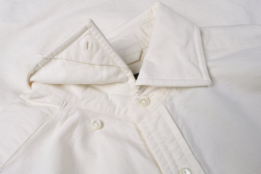 NIGEL CABOURN MAINLINE BRITISH OFFICERS SHIRT - WHITE