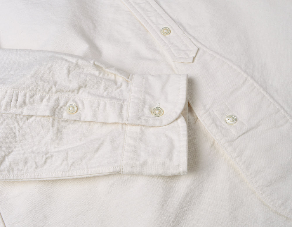 NIGEL CABOURN MAINLINE BRITISH OFFICERS SHIRT - WHITE