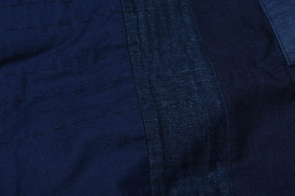 BLUE BLUE JAPAN INDIGO PATCHED BLANKET