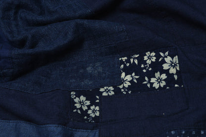 BLUE BLUE JAPAN INDIGO PATCHED BLANKET