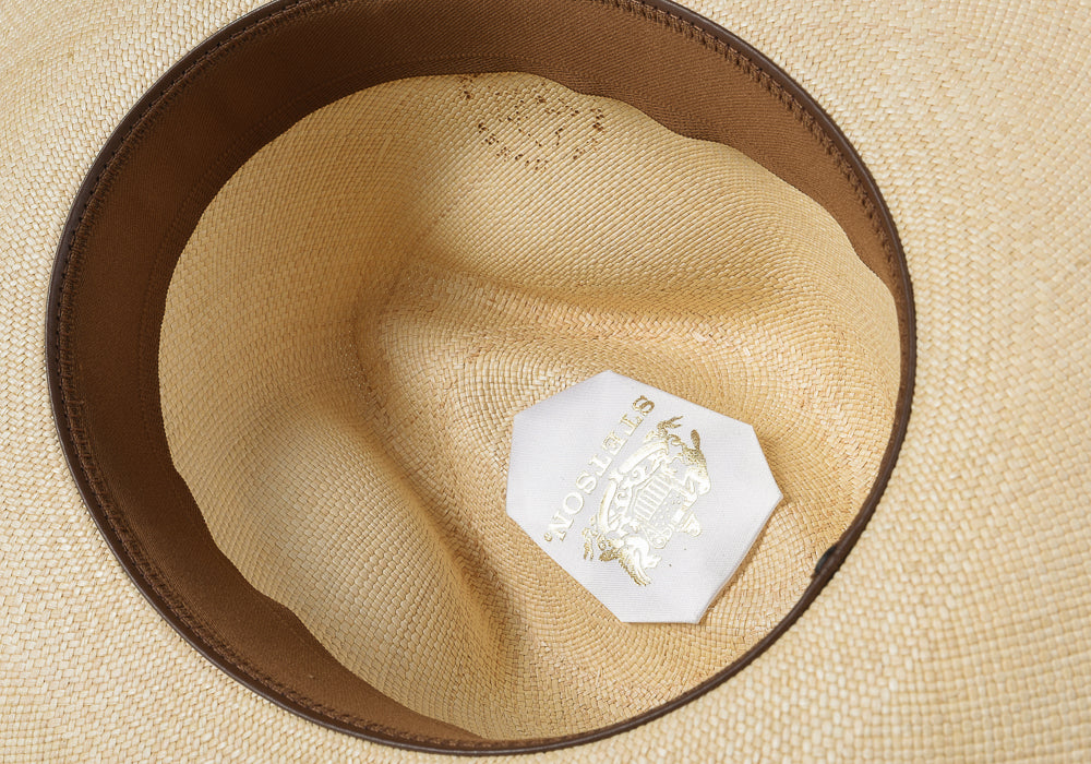 STETSON DESTINY STRAW FEDORA - NATURAL