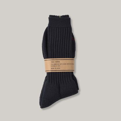 NIGEL CABOURN PILE SOCKS - NAVY