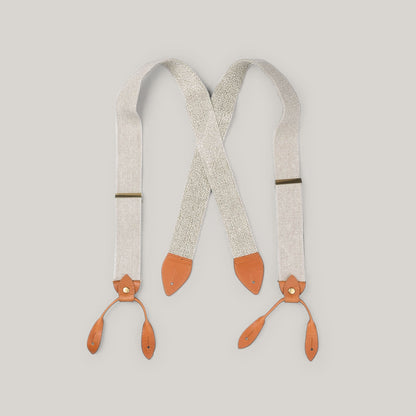 NIGEL CABOURN US ARMY SUSPENDER LINEN - IVORY