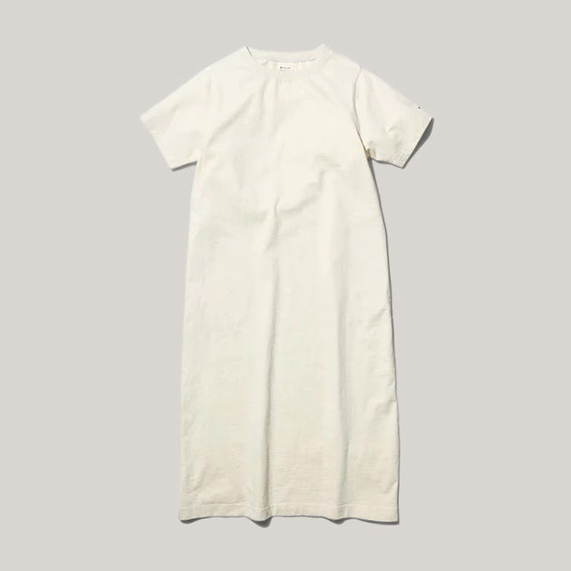 SNOW PEAK RECYCLED COTTON HEAVY DRESS - ECRU/ OATMEAL