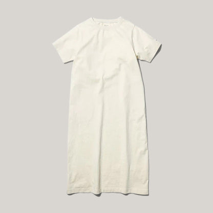 SNOW PEAK RECYCLED COTTON HEAVY DRESS - ECRU/ OATMEAL