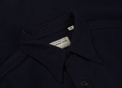 BUZZ RICKSON CPO SHIRT LS WOOL FLANNEL - NAVY