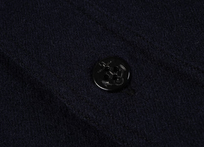 BUZZ RICKSON CPO SHIRT LS WOOL FLANNEL - NAVY