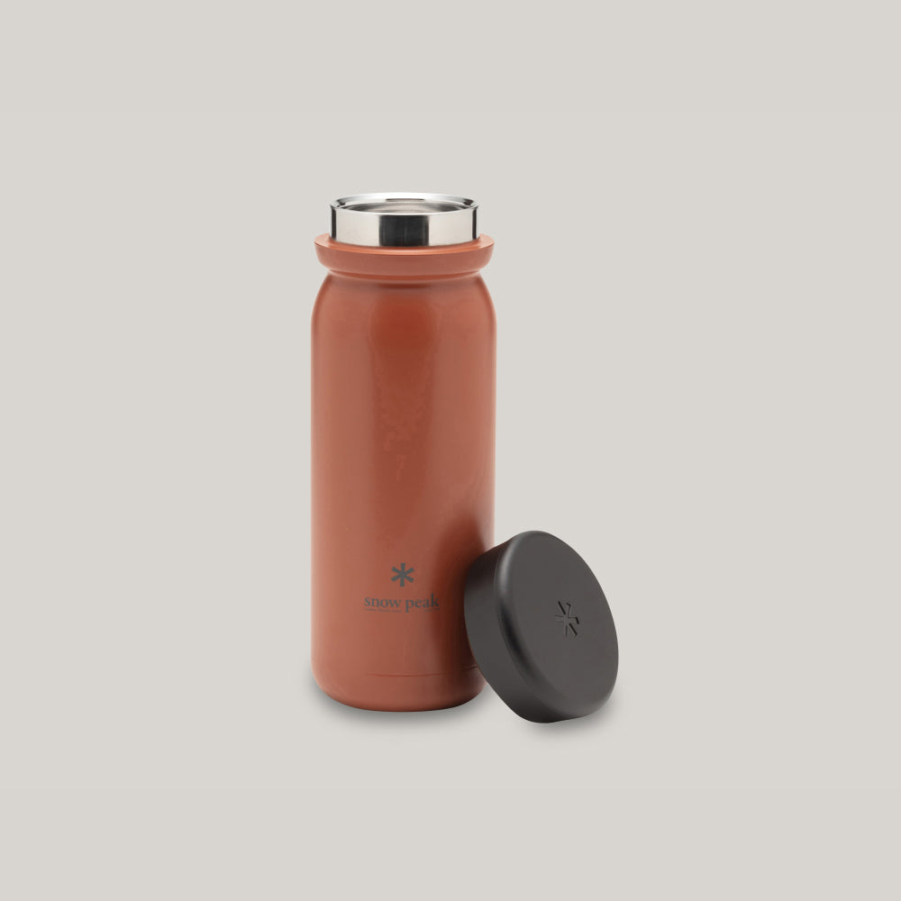 SNOW PEAK STAINLESS VACUUM BOTTLE MILK 500 - RED CLAY