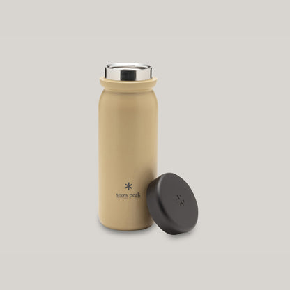 SNOW PEAK STAINLESS VACUUM BOTTLE MILK 500 - SAND