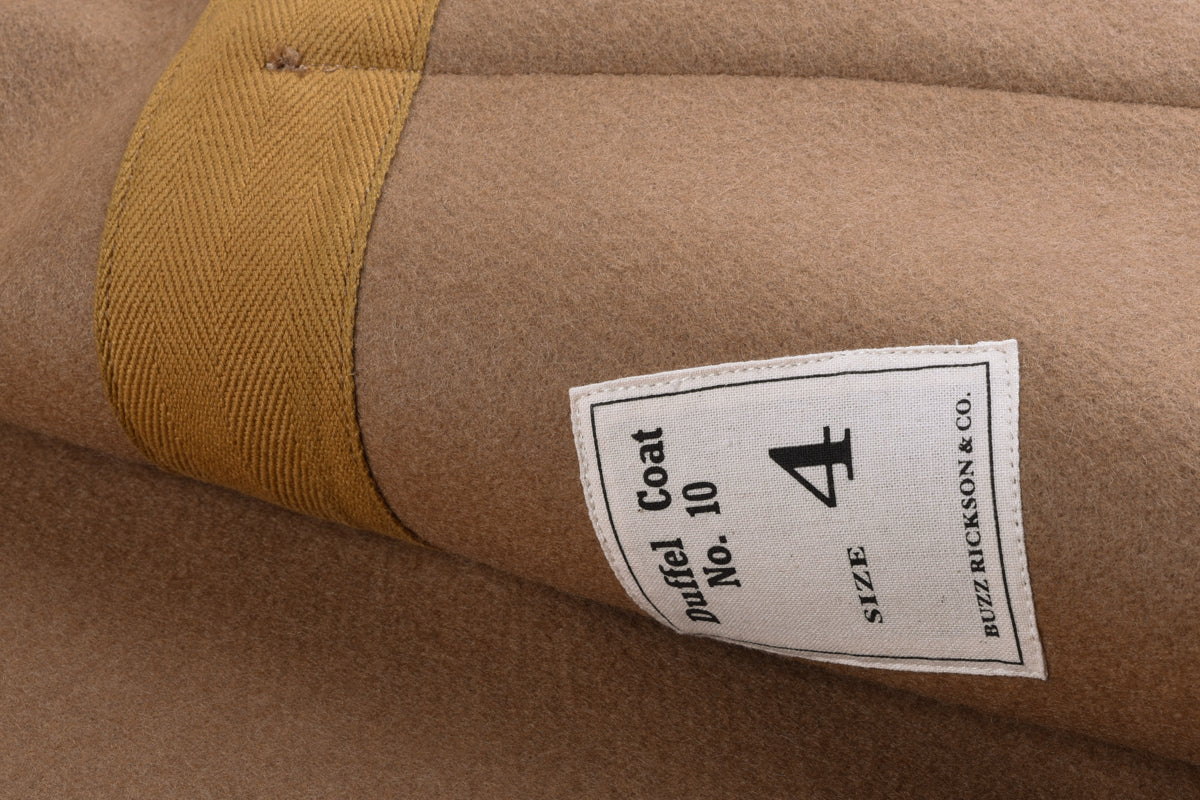 BUZZ RICKSON'S AVIATION ASSOCIATES DUFFEL COAT - CAMEL