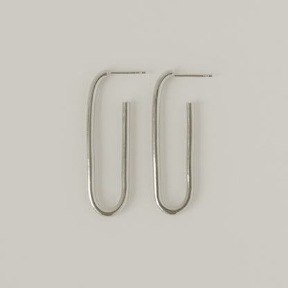 MEREWIF ERNEST HOOPS - STERLING SILVER