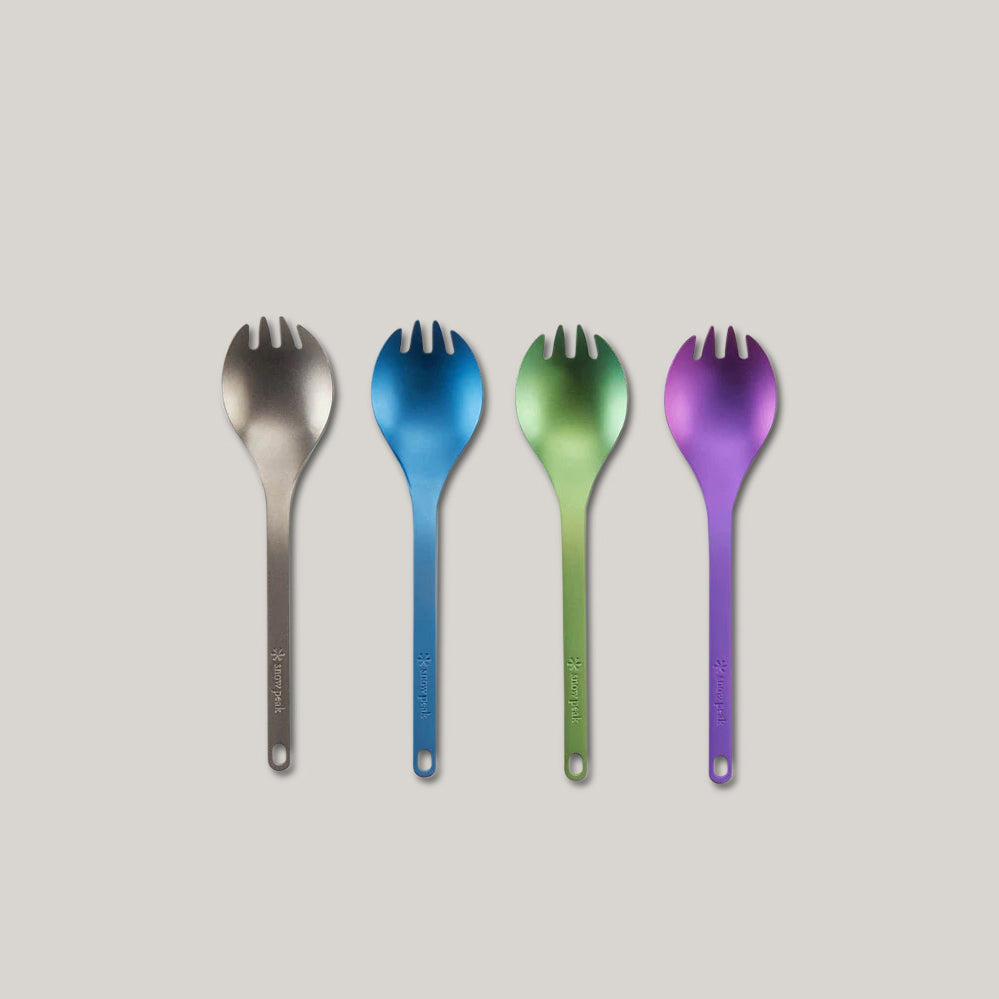 SNOW PEAK TITANIUM SPORK - BLUE